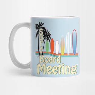 Surfboard Meeting retro style board shapes Mug